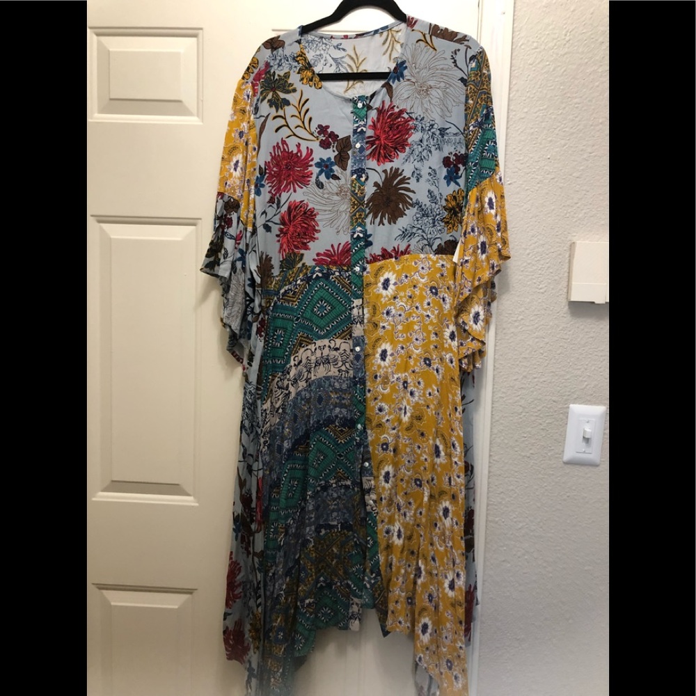 Plus size Umgee Boho Floral Dress.